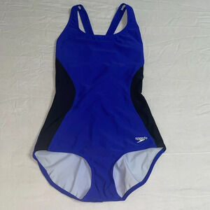 Speedo Rib Illusion Splice One Piece Swimsuit